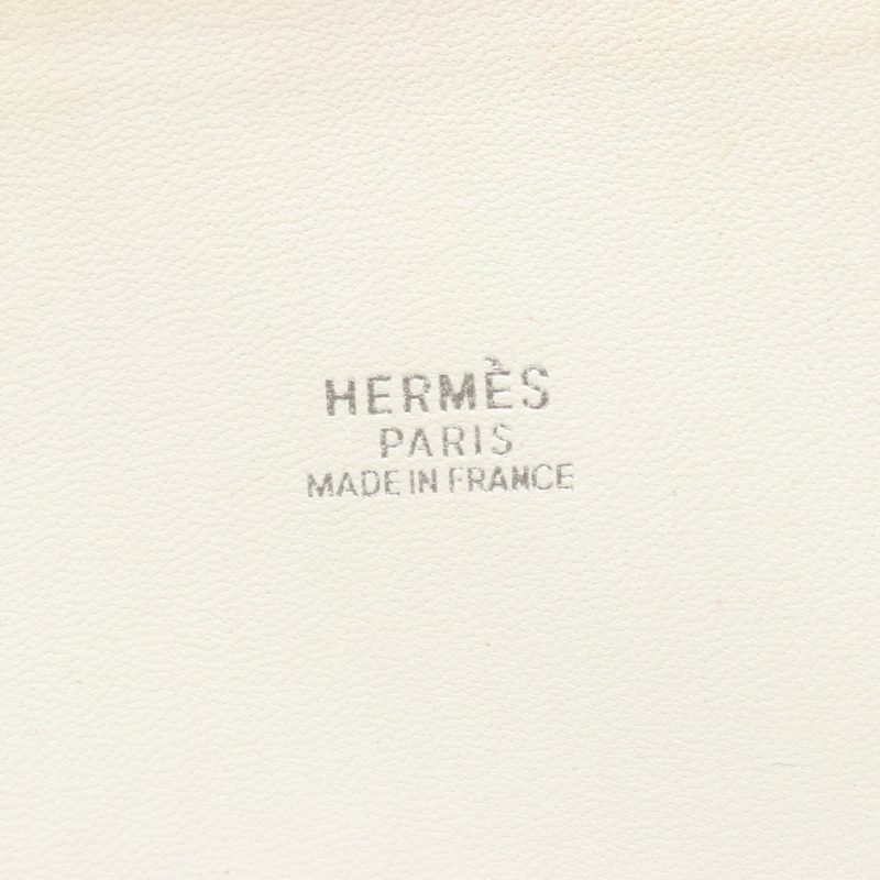 愛馬仕 Bolide35 肩背包，Clemence 皮革，白色，二手，女士款，E SHW-3