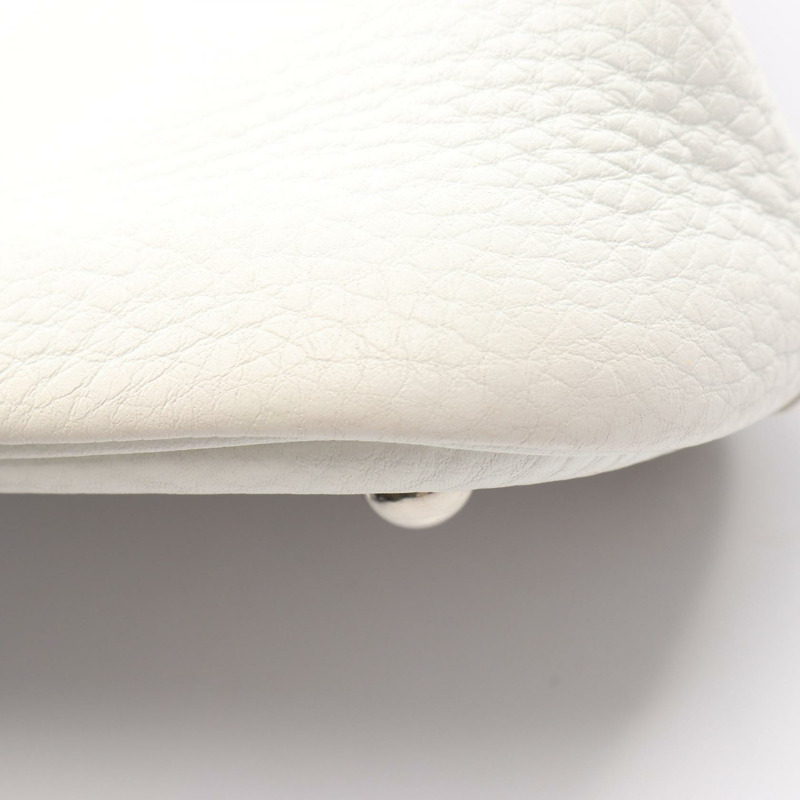 愛馬仕 Bolide35 肩背包，Clemence 皮革，白色，二手，女士款，E SHW-6