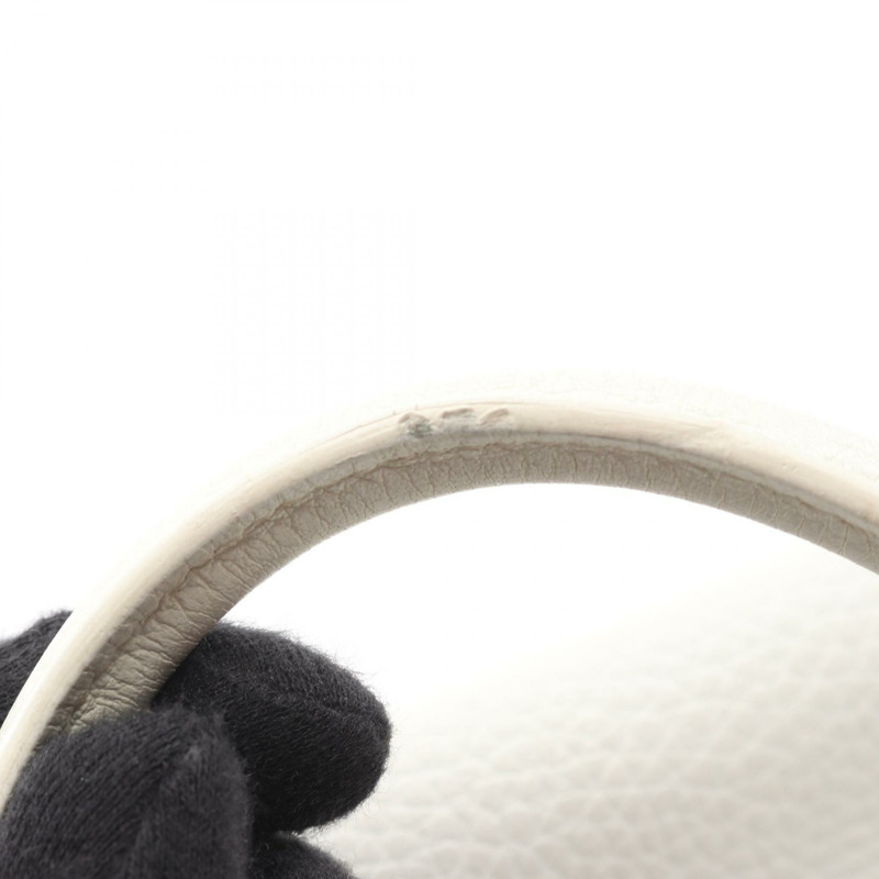 愛馬仕 Bolide35 肩背包，Clemence 皮革，白色，二手，女士款，E SHW-7