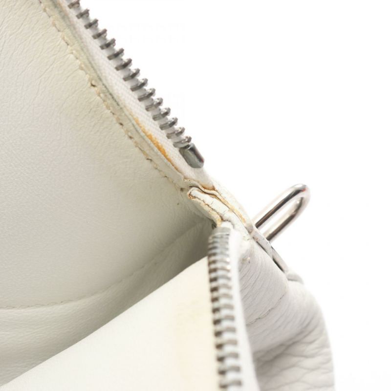 愛馬仕 Bolide35 肩背包，Clemence 皮革，白色，二手，女士款，E SHW-11