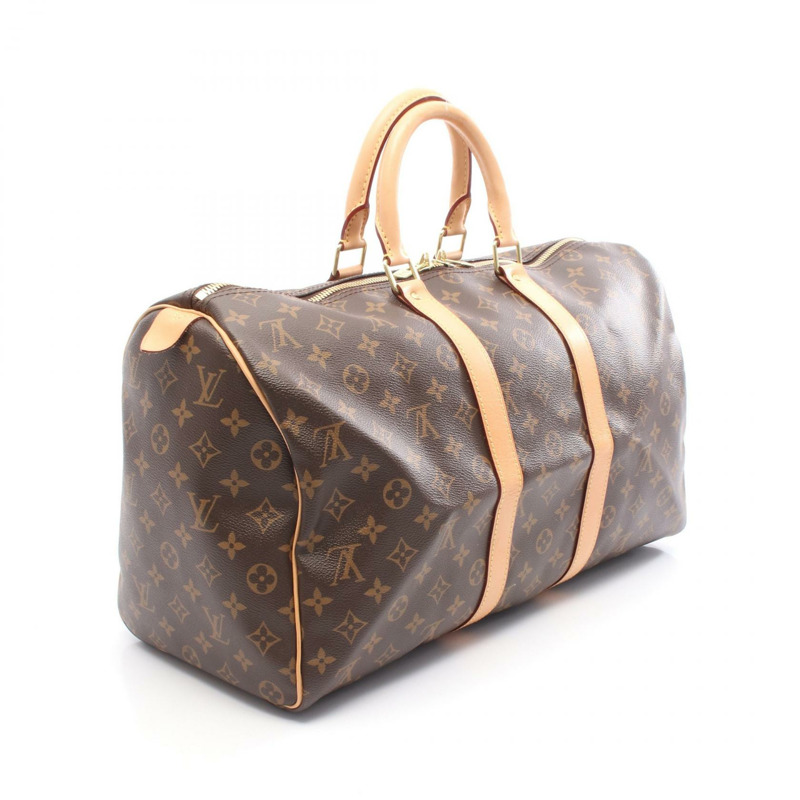路易威登 Keepall 45 旅行手提包 M41428 Monogram 皮革 棕色 二手-1