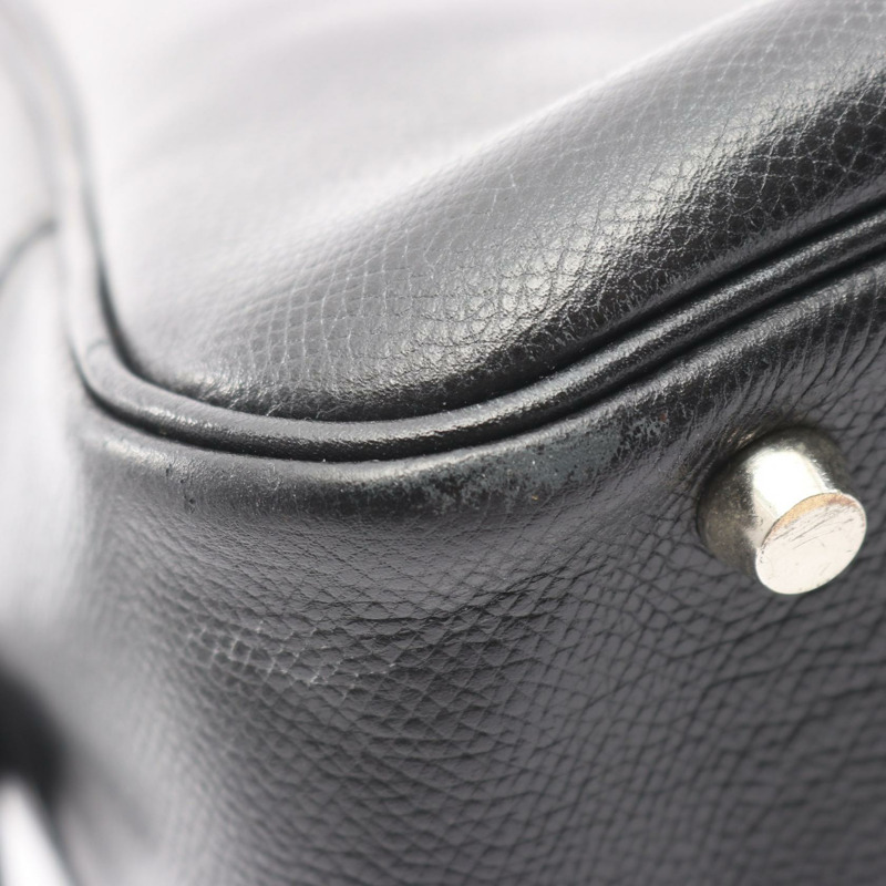 愛馬仕 Plume 32 手提包，庫爾舍維爾皮革，黑色，二手，女士，帶五金配件。-6