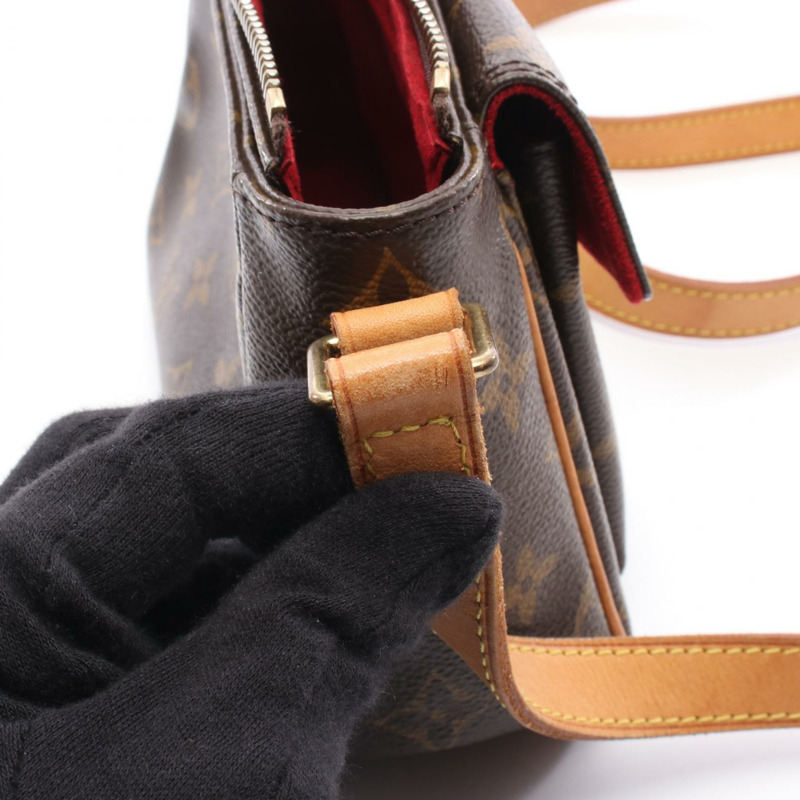 路易威登 Vivacite PM 單肩斜背包 M51165 Monogram 棕色皮革-9