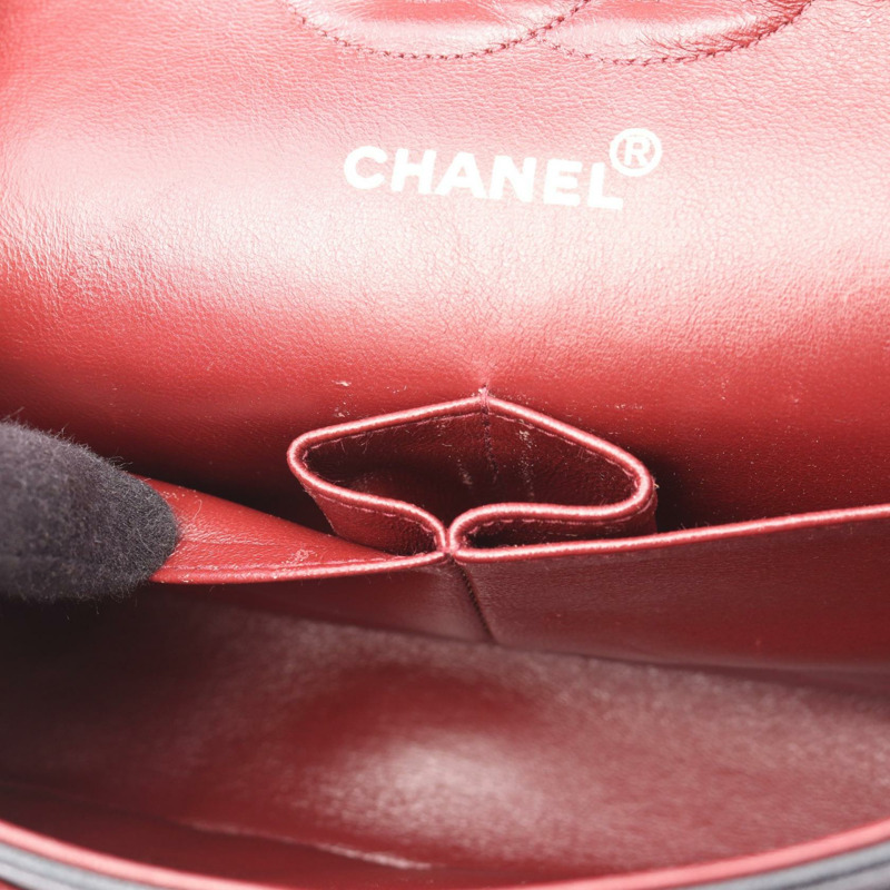 香奈兒 (CHANEL) Matelasse W 翻蓋鏈條單肩背包 A01112 羊皮 黑色 GHW 二手-5