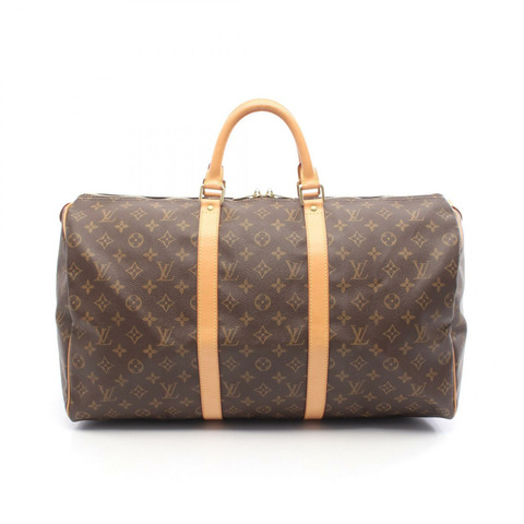 路易威登 Keepall 50 旅行手提包 M41426 Monogram 皮革 棕色 二手 LV