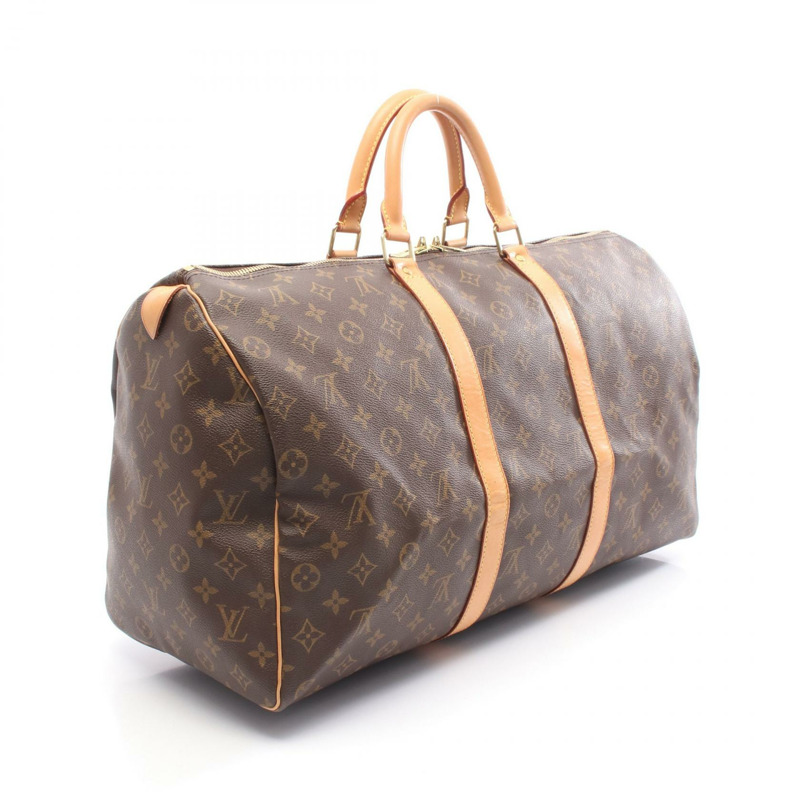 路易威登 Keepall 50 旅行手提包 M41426 Monogram 皮革 棕色 二手 LV-1