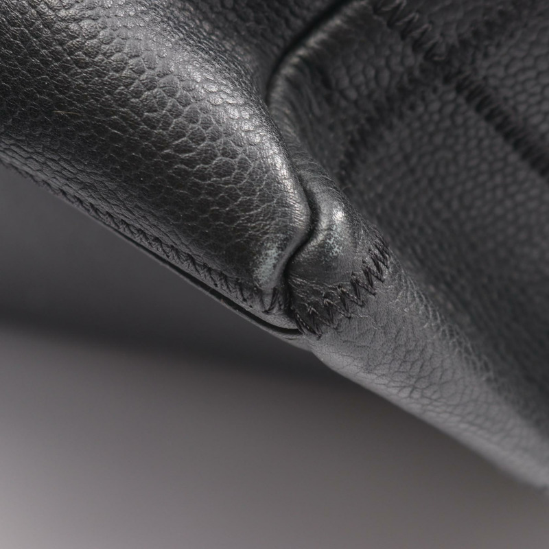 香奈兒巧克力棒手提包，黑色小牛皮，二手，SHW（銀色五金配件），女士款-5