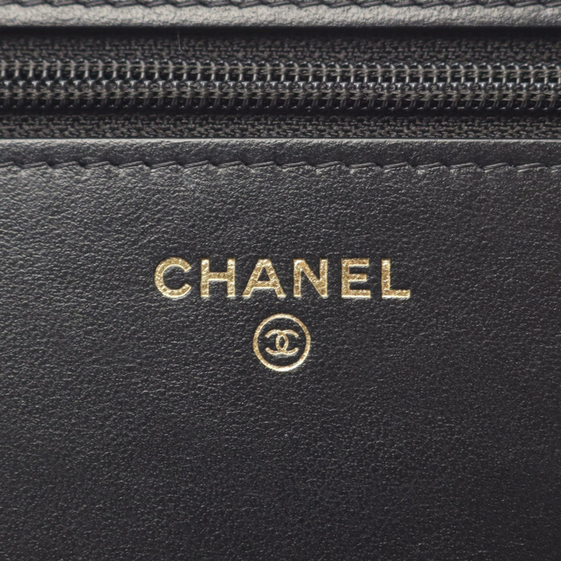 香奈兒 Boy Chanel Matelasse 鏈條肩背包，黑色皮革，二手，金色五金-3