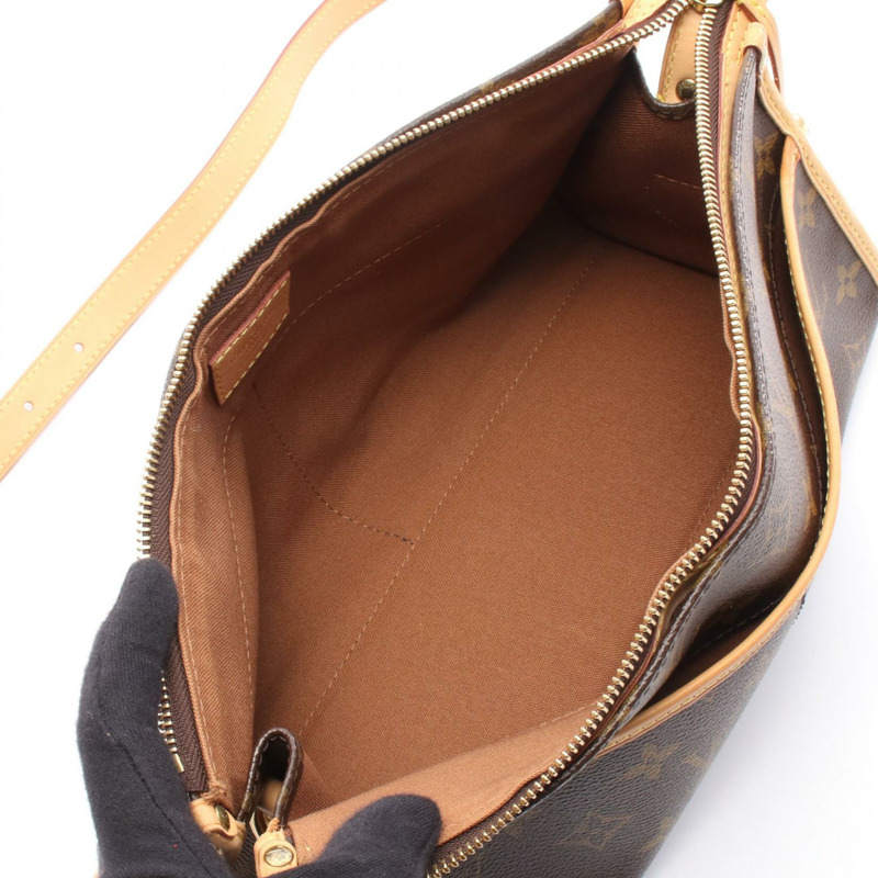 路易威登 Popincourt 長肩斜背包 M40008 Monogram 棕色二手-2