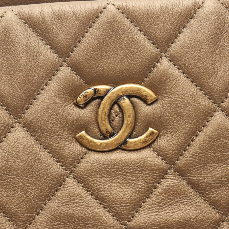 香奈兒 (CHANEL) 絎縫鏈條肩背包 A67493 棕色皮革 二手女士-6