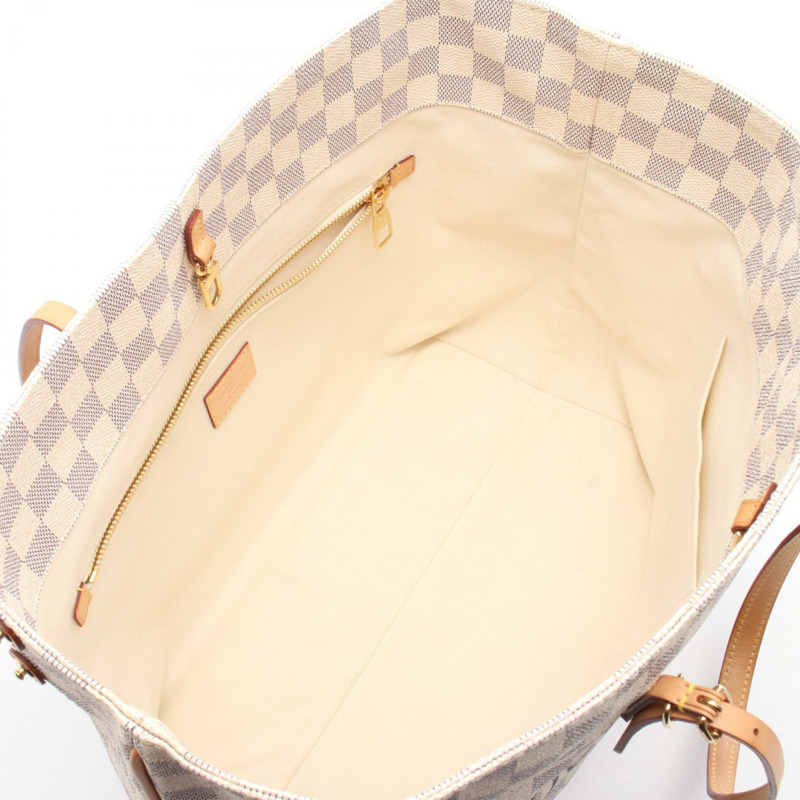 路易威登 Cabas MM 手提單肩包 N41375 Damier Azur 皮革 白色二手-2