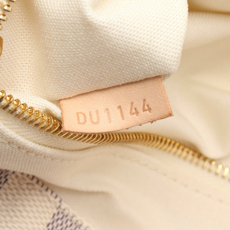 路易威登 Cabas MM 手提單肩包 N41375 Damier Azur 皮革 白色二手-4