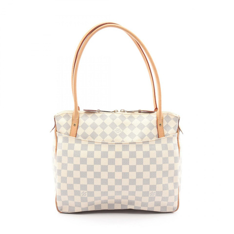 路易威登 Figheri PM 單肩包 N41176 Damier Azur 皮革 白色 二手