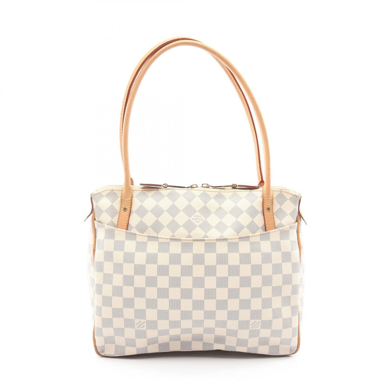 路易威登 Figheri PM 單肩包 N41176 Damier Azur 皮革 白色 二手-0