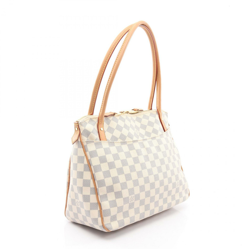 路易威登 Figheri PM 單肩包 N41176 Damier Azur 皮革 白色 二手-1