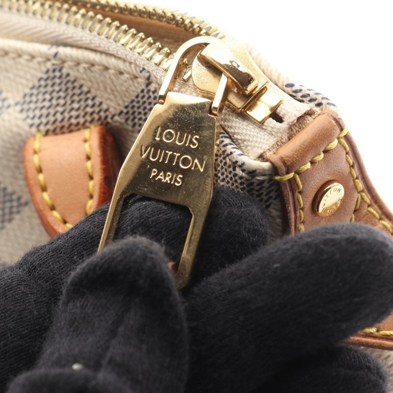 路易威登 Figheri PM 單肩包 N41176 Damier Azur 皮革 白色 二手-9