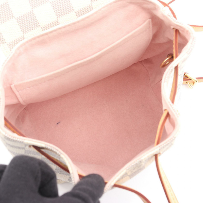 路易威登 Sperone BB 雙肩包 N44026 Damier Azur 皮革 白色 二手-2