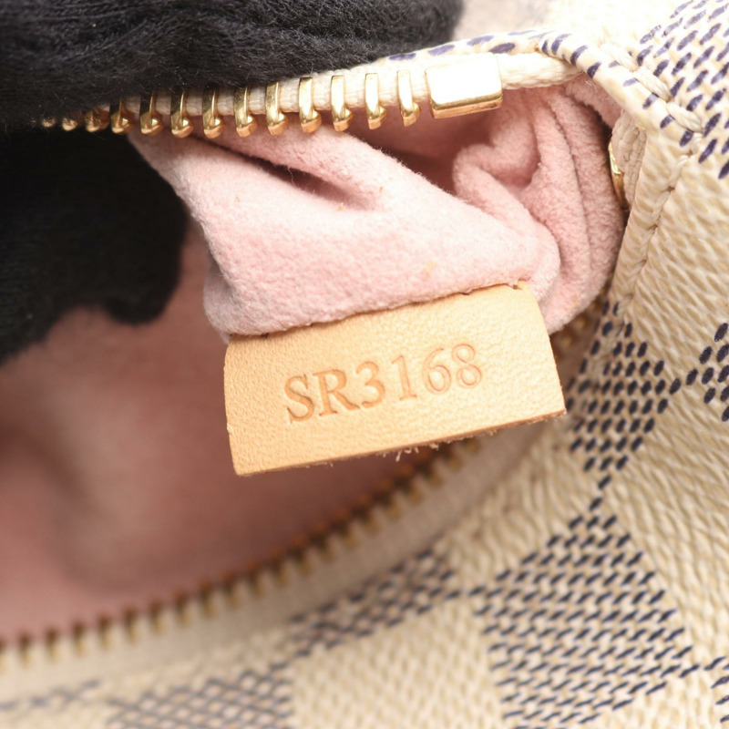 路易威登 Sperone BB 雙肩包 N44026 Damier Azur 皮革 白色 二手-4