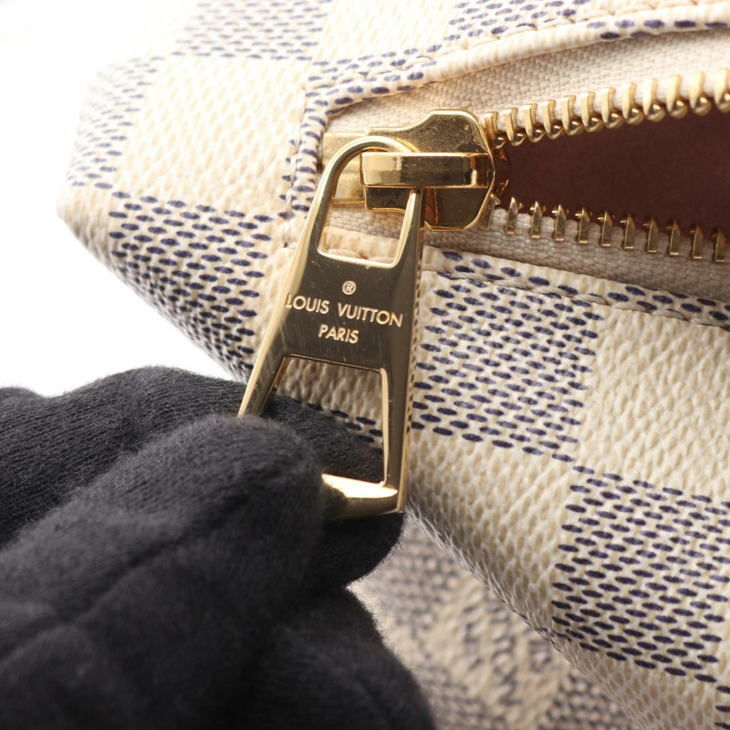 路易威登 Sperone BB 雙肩包 N44026 Damier Azur 皮革 白色 二手-5