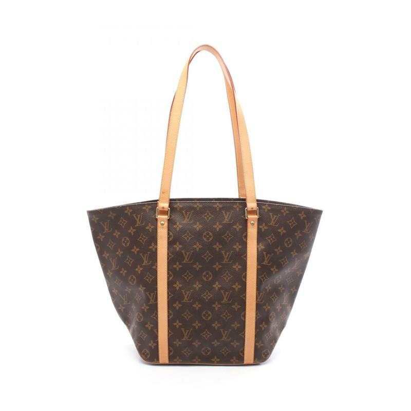 路易威登 (LOUIS VUITTON) 棕色 Monogram 皮革購物手提單肩包 M51108 二手-0
