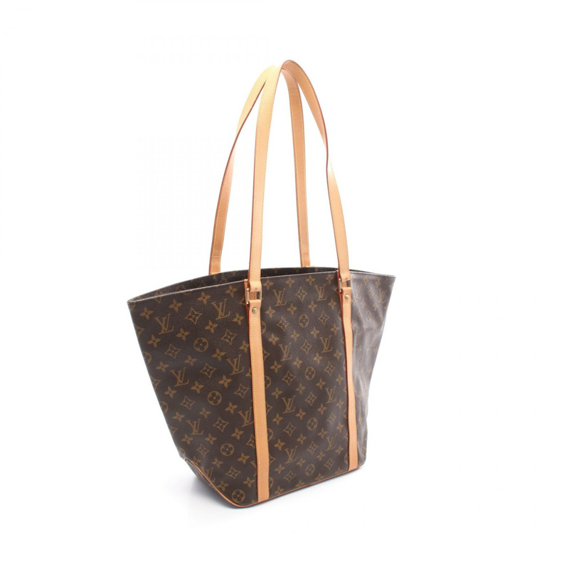 路易威登 (LOUIS VUITTON) 棕色 Monogram 皮革購物手提單肩包 M51108 二手-1