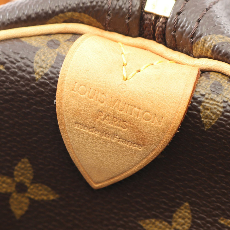 路易威登 Speedy 30 旅行手提包 M41526 Monogram 皮革 棕色 二手 女士-3