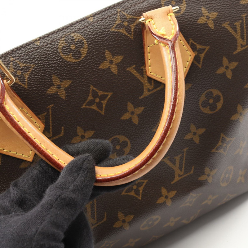 路易威登 Speedy 30 旅行手提包 M41526 Monogram 皮革 棕色 二手 女士-8