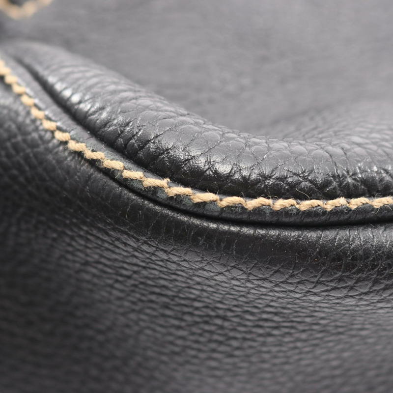 香奈兒黑色流蘇皮革單肩包，二手女款，附五金配件-8