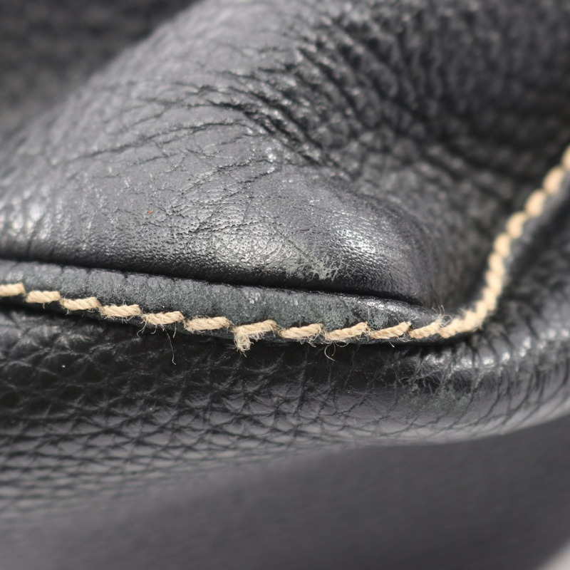 香奈兒黑色流蘇皮革單肩包，二手女款，附五金配件-9