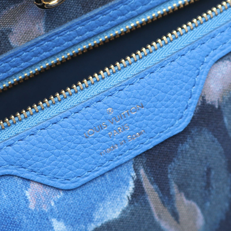 路易威登 Neverfull MM Ikat Flower 手提單肩包 M40938 Monogram 藍色-3