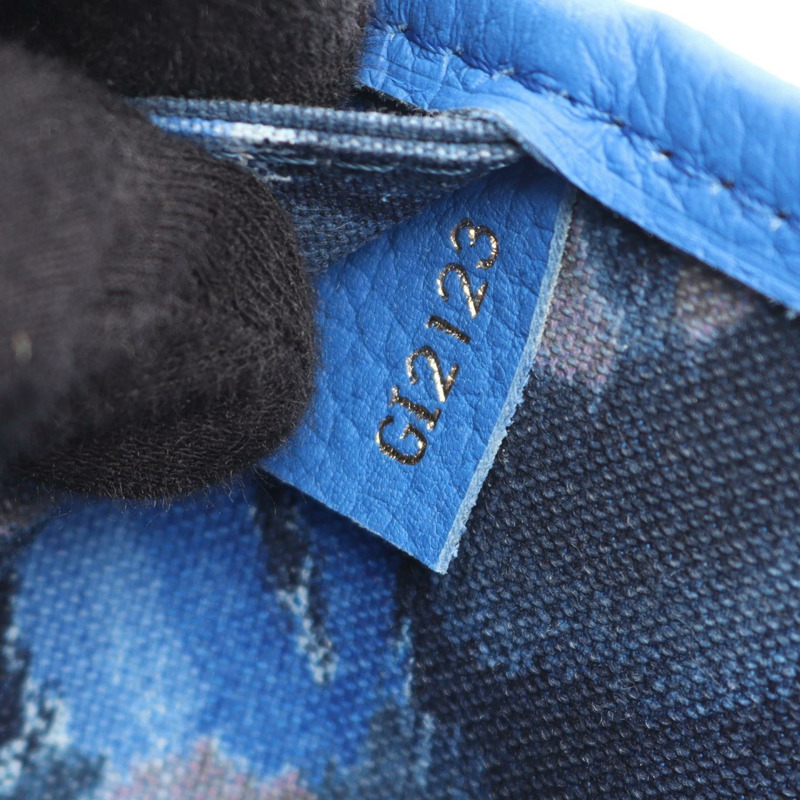 路易威登 Neverfull MM Ikat Flower 手提單肩包 M40938 Monogram 藍色-4