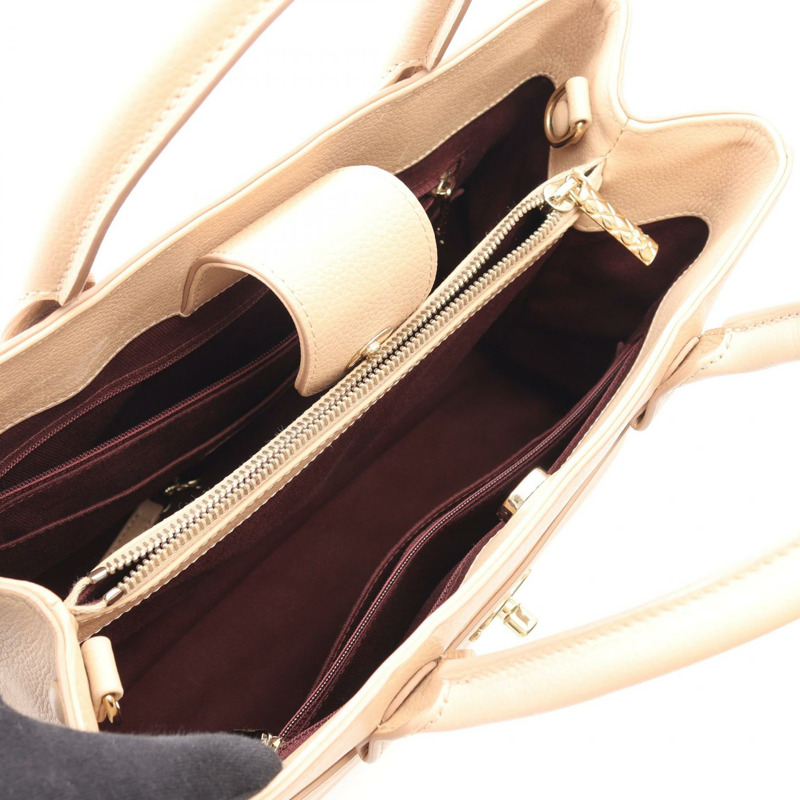 香奈兒 Neo Executive 手提單肩斜背包 米色皮革 二手 女士 CC-2