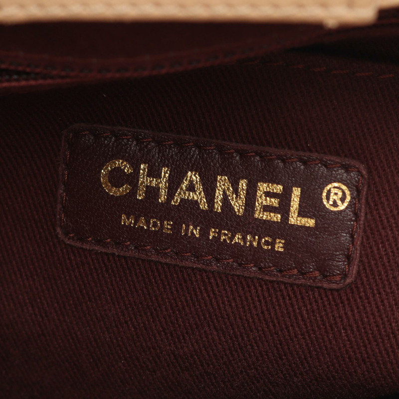 香奈兒 Neo Executive 手提單肩斜背包 米色皮革 二手 女士 CC-3