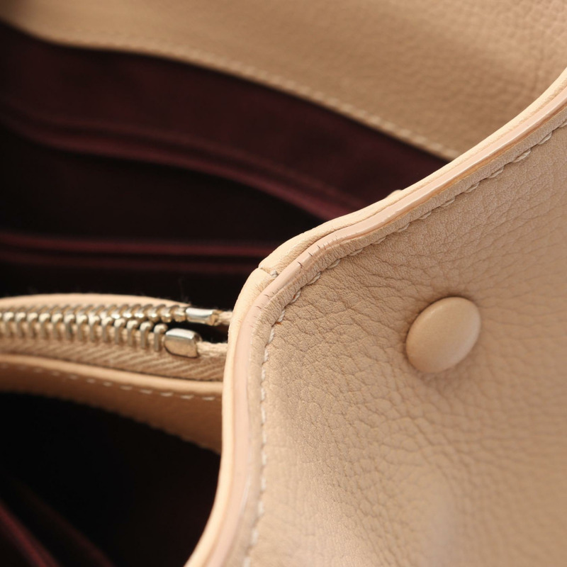 香奈兒 Neo Executive 手提單肩斜背包 米色皮革 二手 女士 CC-9