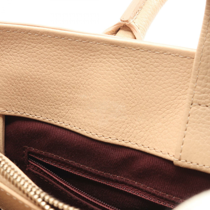 香奈兒 Neo Executive 手提單肩斜背包 米色皮革 二手 女士 CC-11