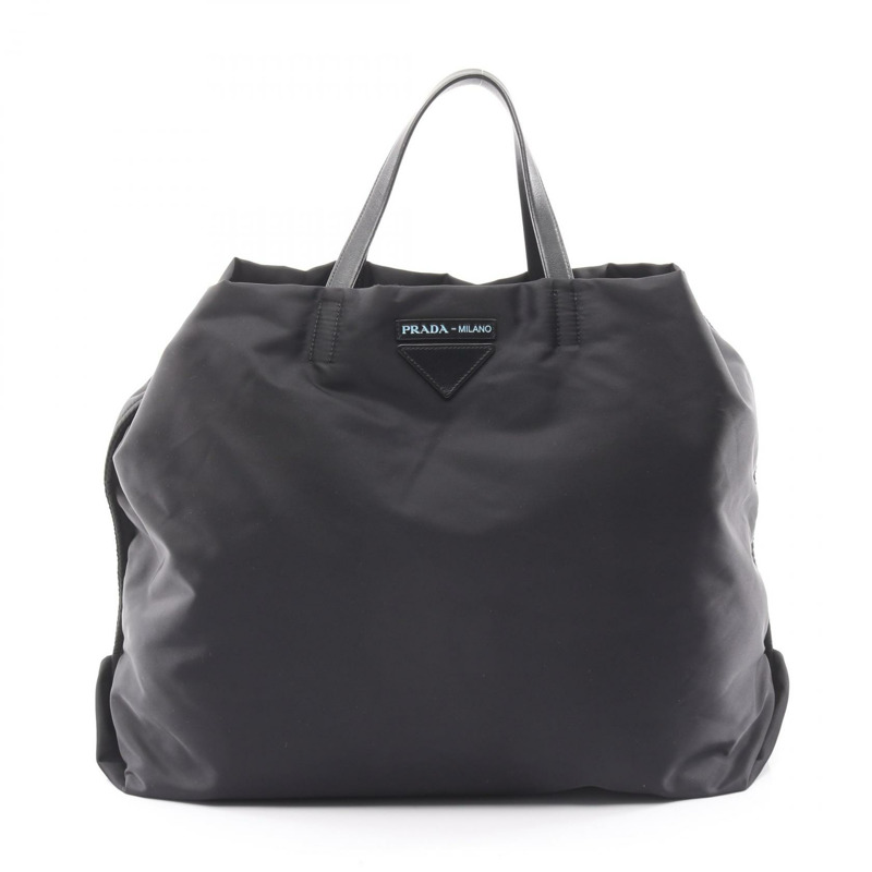 PRADA TESSUTO 大手提包 尼龍皮革 黑色 二手 女士-0