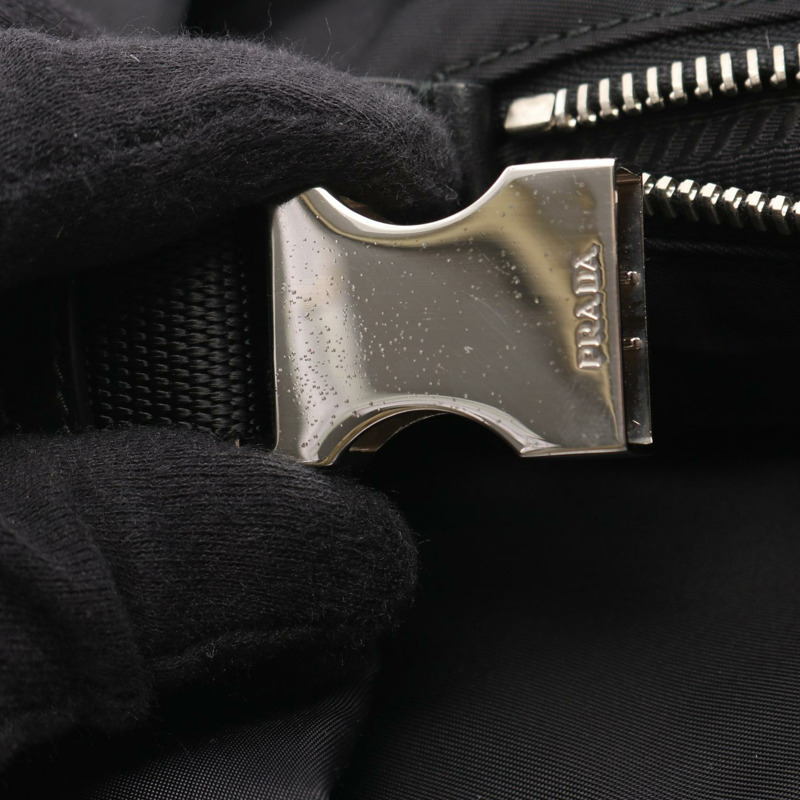PRADA TESSUTO 大手提包 尼龍皮革 黑色 二手 女士-7