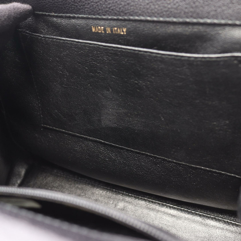 香奈兒 COCO 標誌手提單肩包，黑色皮革，二手，女士 CC-5