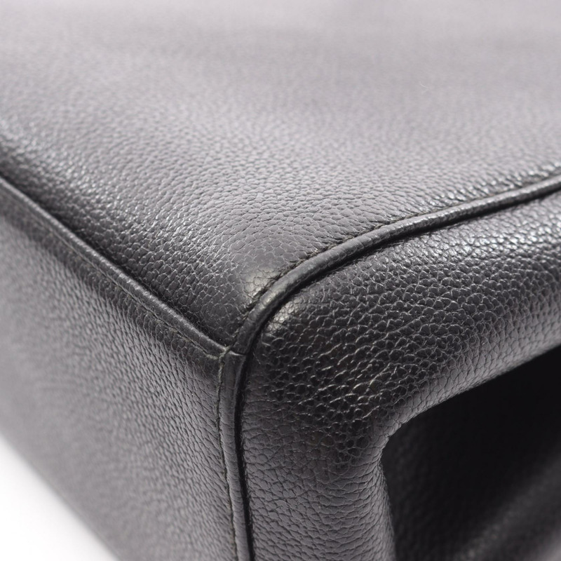 香奈兒 COCO 標誌手提單肩包，黑色皮革，二手，女士 CC-9