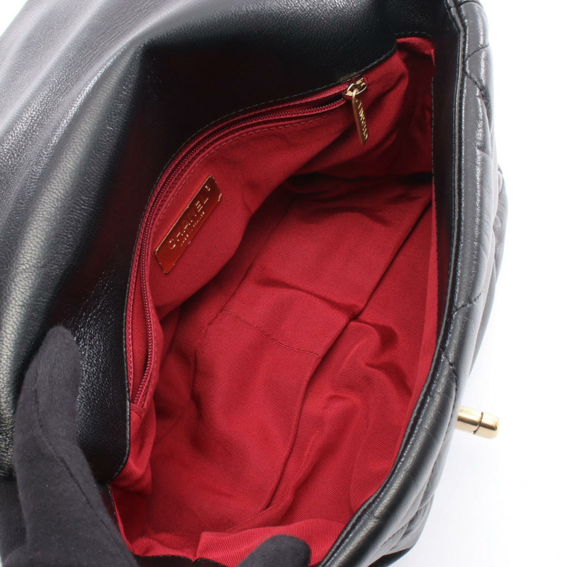 香奈兒 (CHANEL) 19 dix-neuf Matelasse 鏈條肩背包 黑色皮革 二手 女士 COCO-2