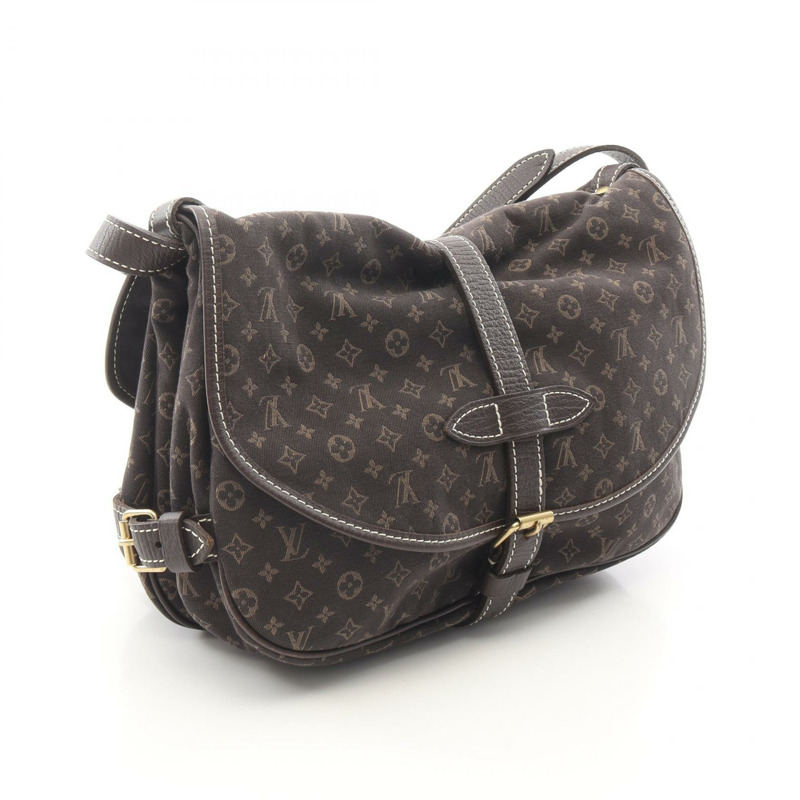 路易威登 Saumur 單肩斜背包 M95227 Monogram 迷你亞麻皮革 LV-1