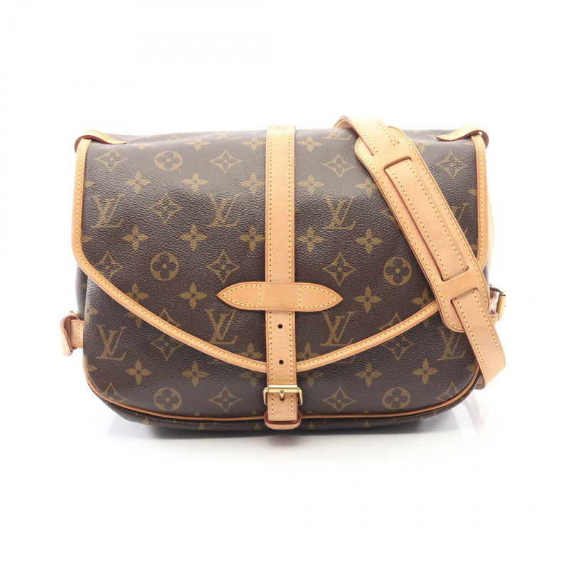 路易威登 Saumur 30 肩斜背包 M42256 Monogram 帆布 二手 LV-0
