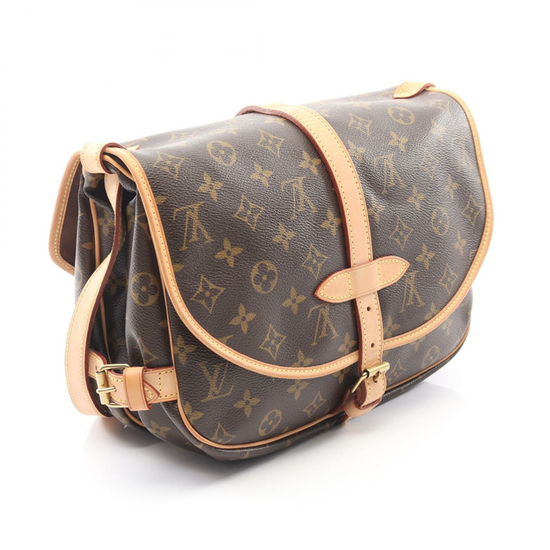 路易威登 Saumur 30 肩斜背包 M42256 Monogram 帆布 二手 LV-1
