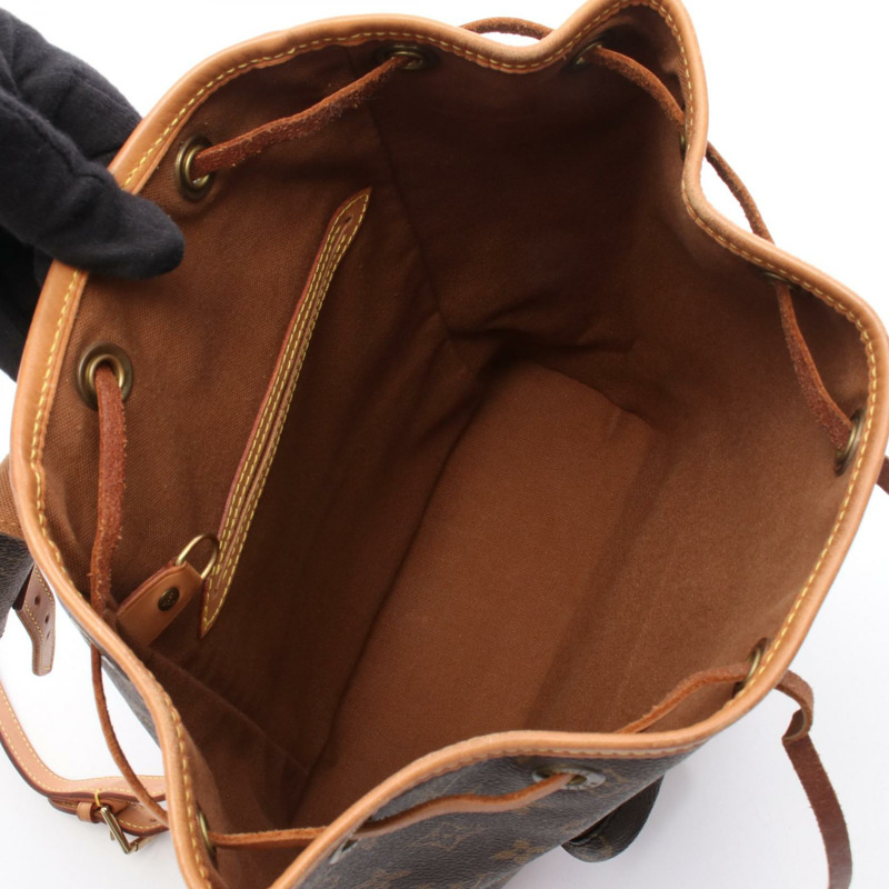 路易威登 Montsouris MM 雙肩包 M51136 Monogram 皮革 棕色 二手-2