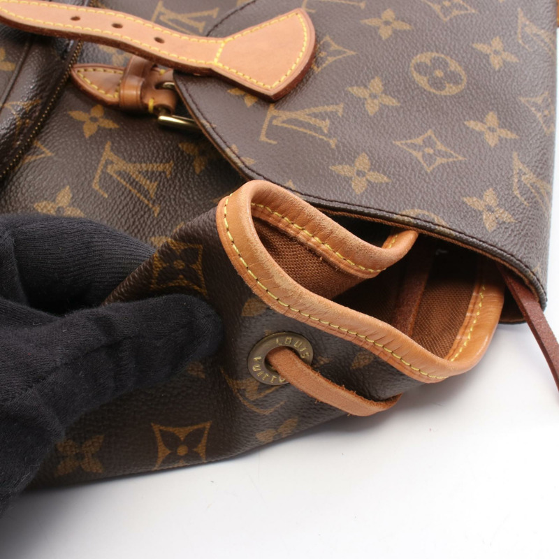 路易威登 Montsouris MM 雙肩包 M51136 Monogram 皮革 棕色 二手-8