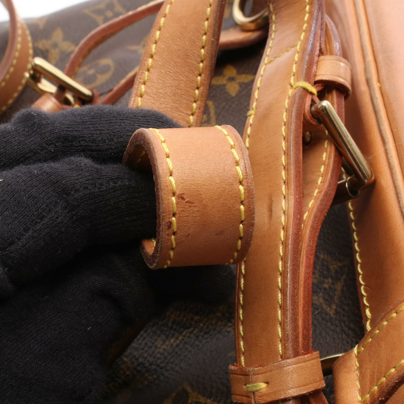 路易威登 Montsouris MM 雙肩包 M51136 Monogram 皮革 棕色 二手-9