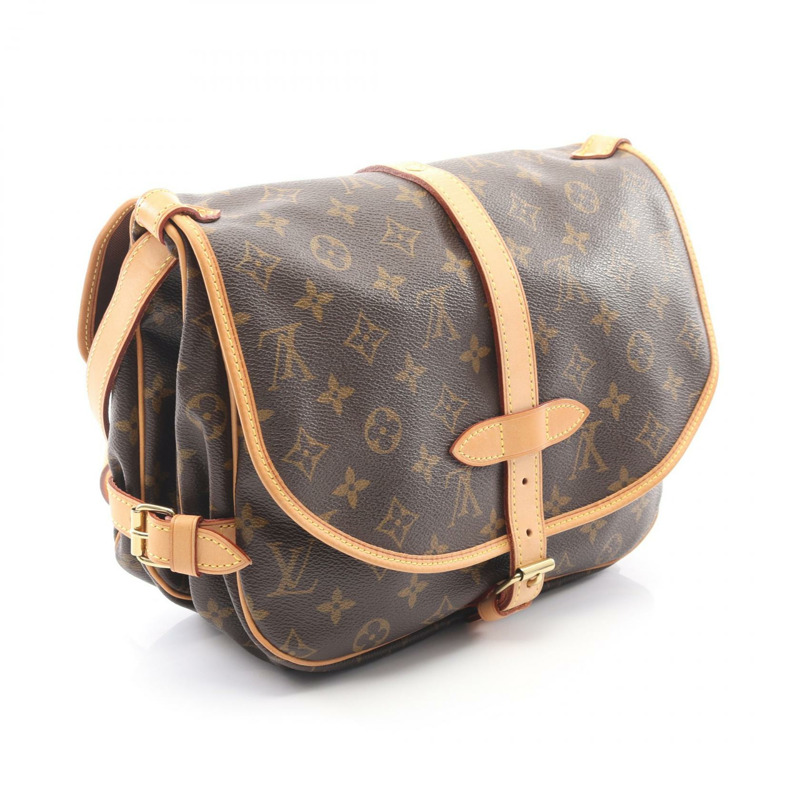 路易威登 Saumur 30 肩斜背包 M42256 Monogram 帆布 二手 LV-1