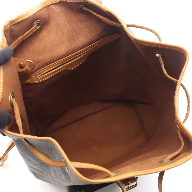 路易威登 Montsouris GM 雙肩包 M51135 Monogram 皮革 棕色 二手-2