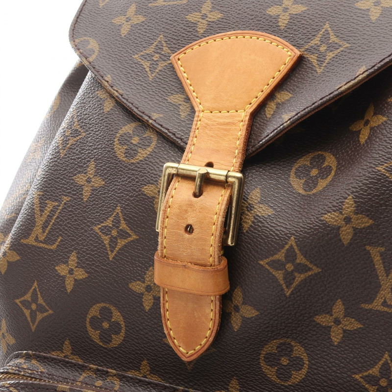 路易威登 Montsouris GM 雙肩包 M51135 Monogram 皮革 棕色 二手-9