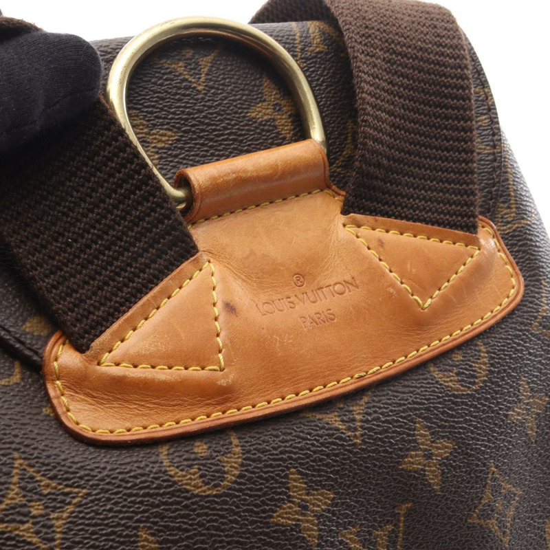 路易威登 Montsouris GM 雙肩包 M51135 Monogram 皮革 棕色 二手-11